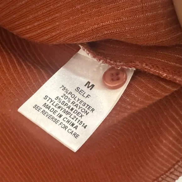 Pink Lily Rust Ribbed Jacket - Picture 3 of 3